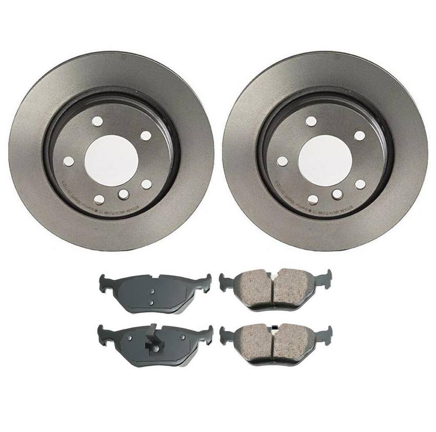 BMW Disc Brake Pad and Rotor Kit - Rear (294mm) (Ceramic) (EURO) 34216864056 - Akebono Euro Ultra-Premium 4119856KIT